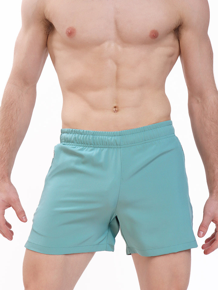 men's green gym shorts - Body Aware