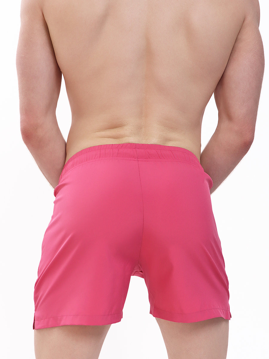 men's pink gym shorts - Body Aware