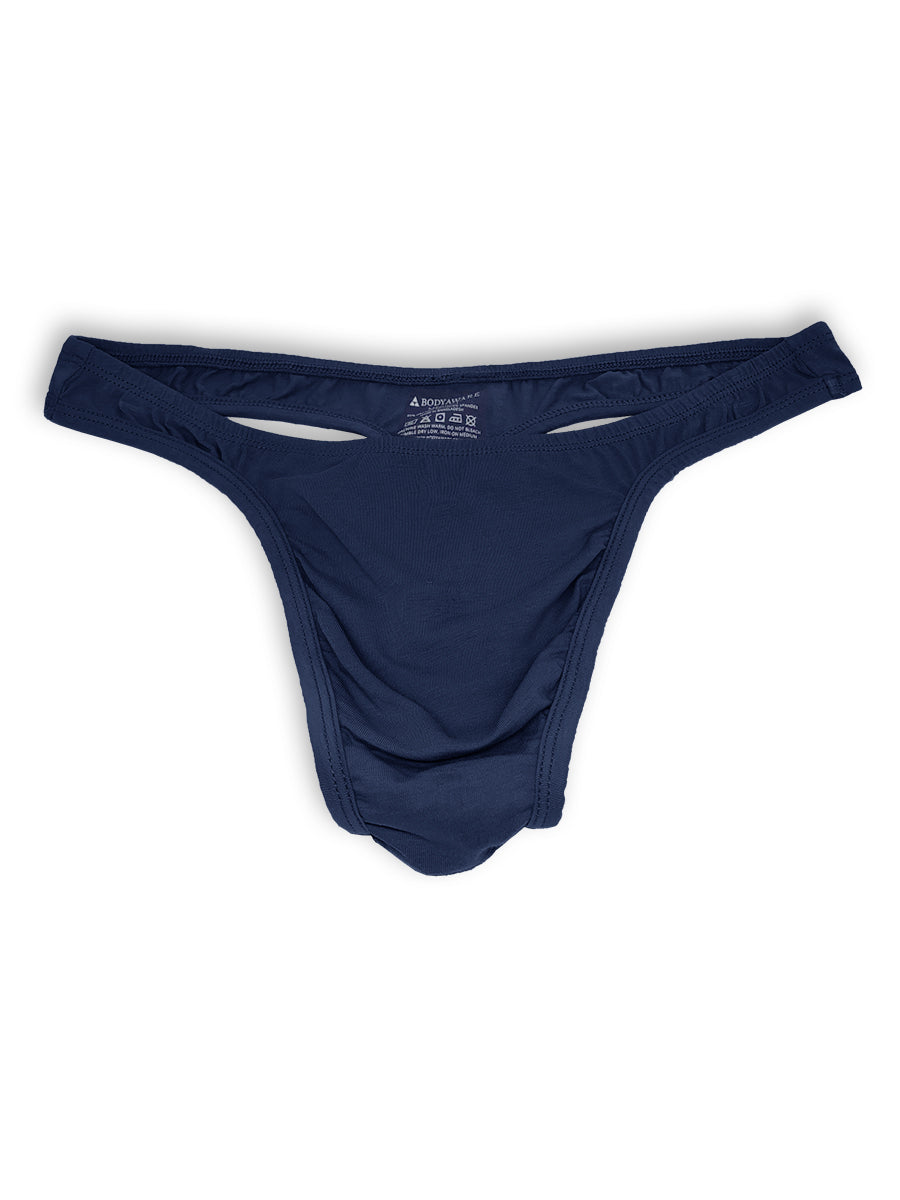 men's blue cotton thong underwear