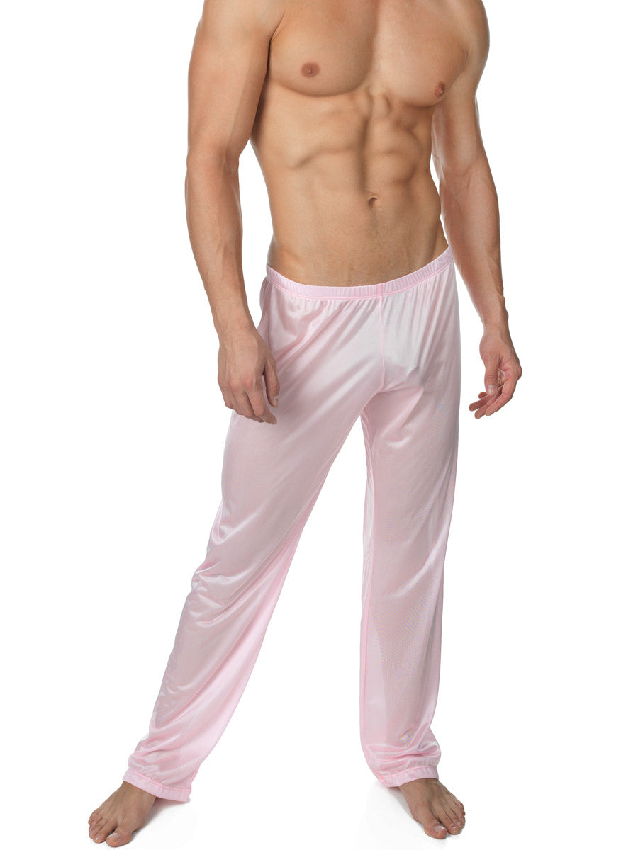 Men's vintage pink nylon lounge pants