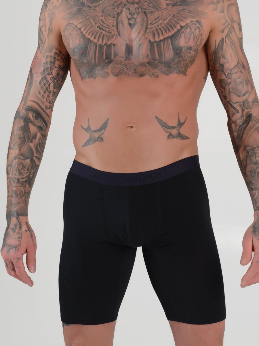 men's black modal boxers