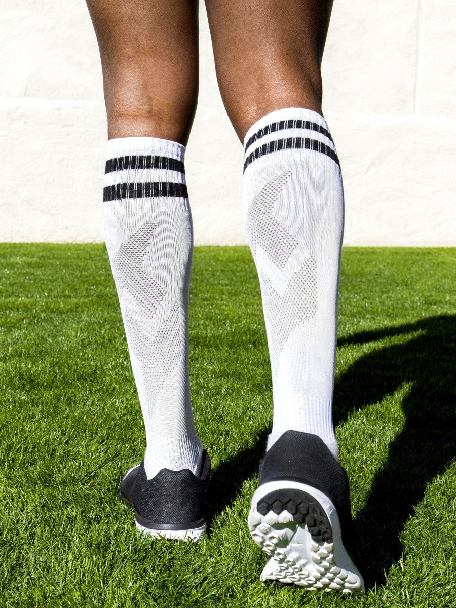 Men's white soccer socks