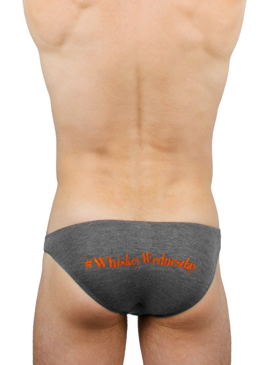 Men's Grey Rayon Bikini Cut Brief #WhiskeyWednesday