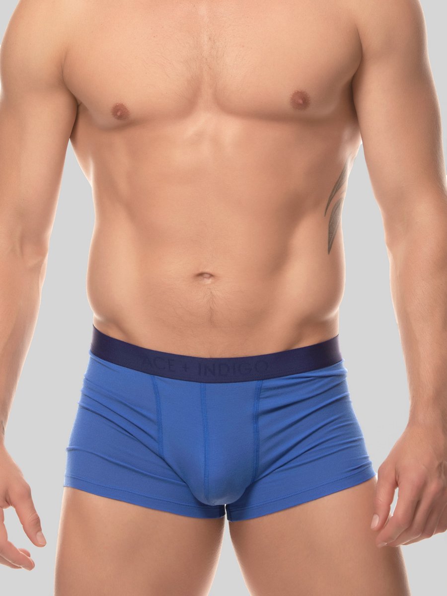 men's blue modal boxer briefs