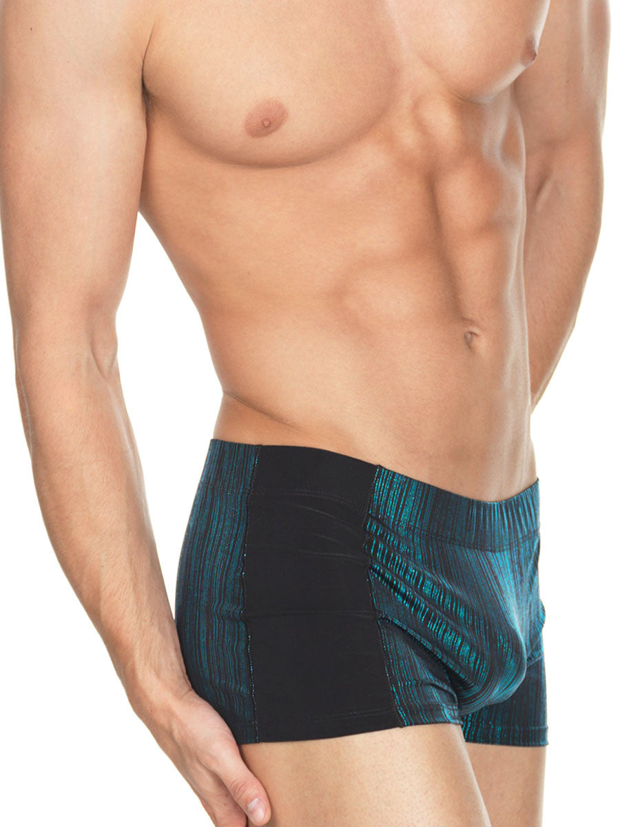 Men's Black and turquoise swim shorts