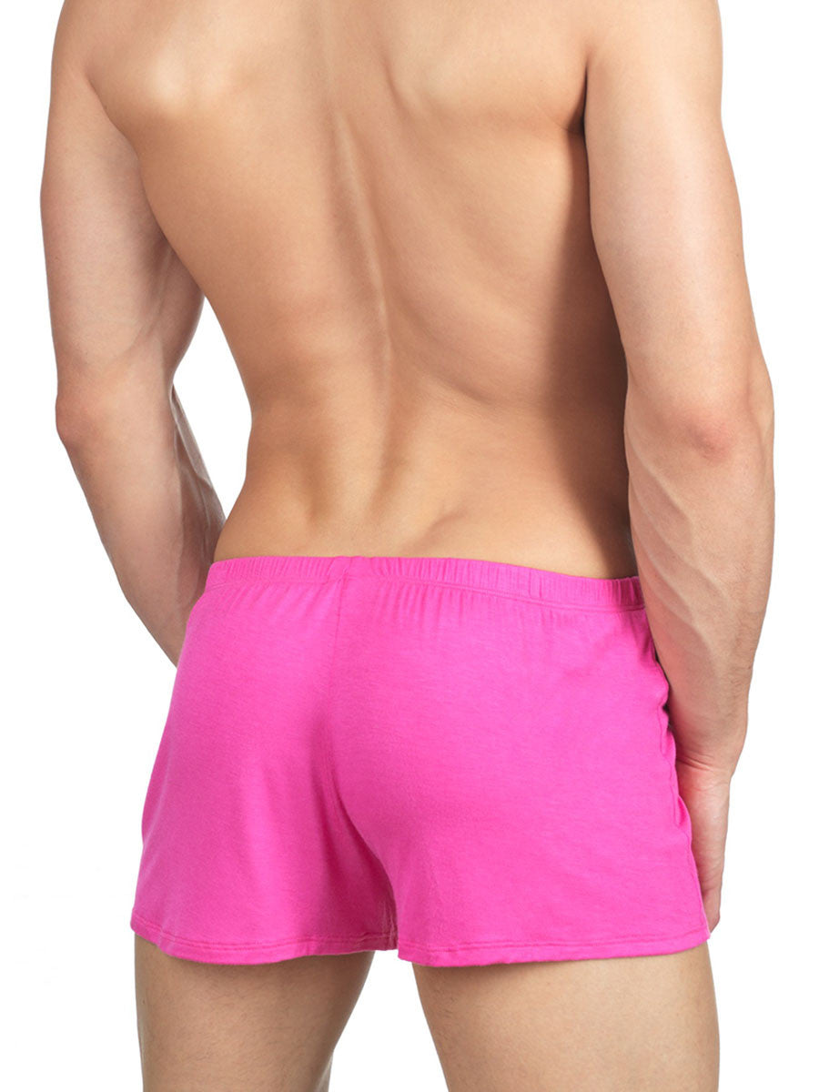 Men's pink Soft Sleep Shorts 