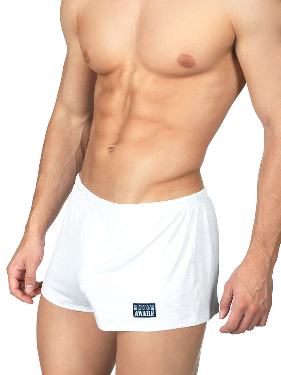 Men's white Soft Sleep Shorts 