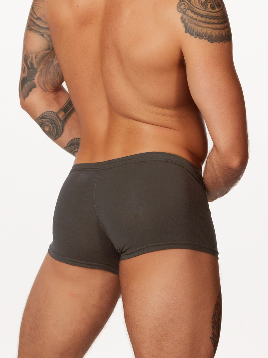 men's black cotton boxer briefs