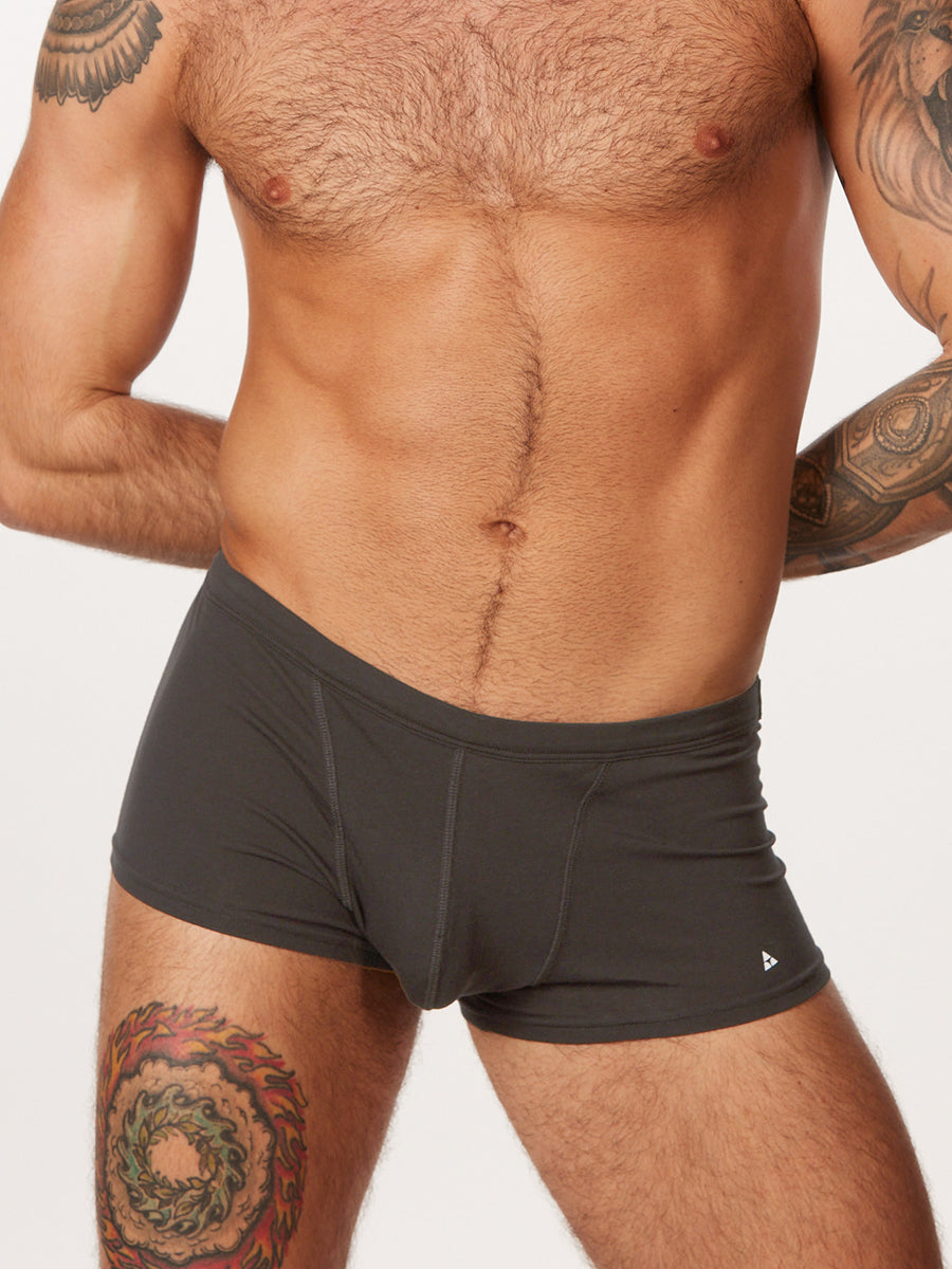 men's black cotton boxer briefs