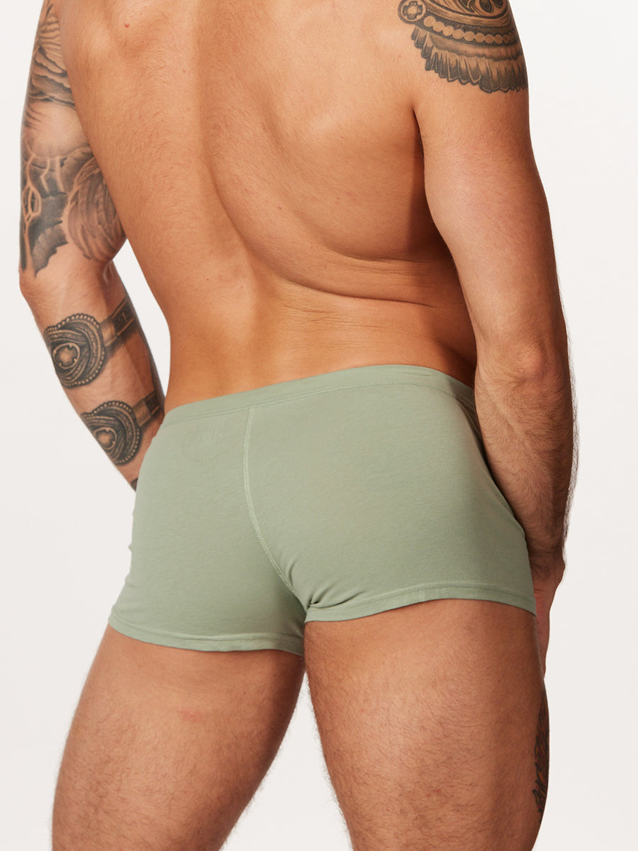 men's green cotton boxer briefs