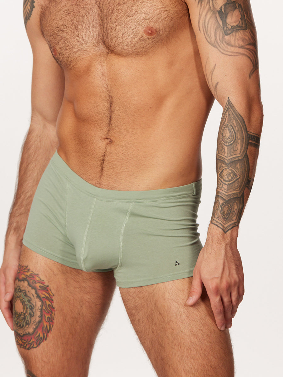 men's green cotton boxer briefs