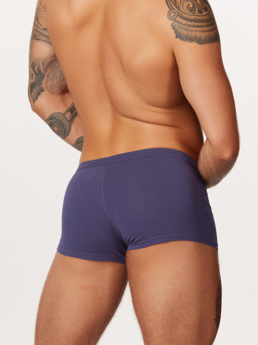 men's navy cotton boxer briefs