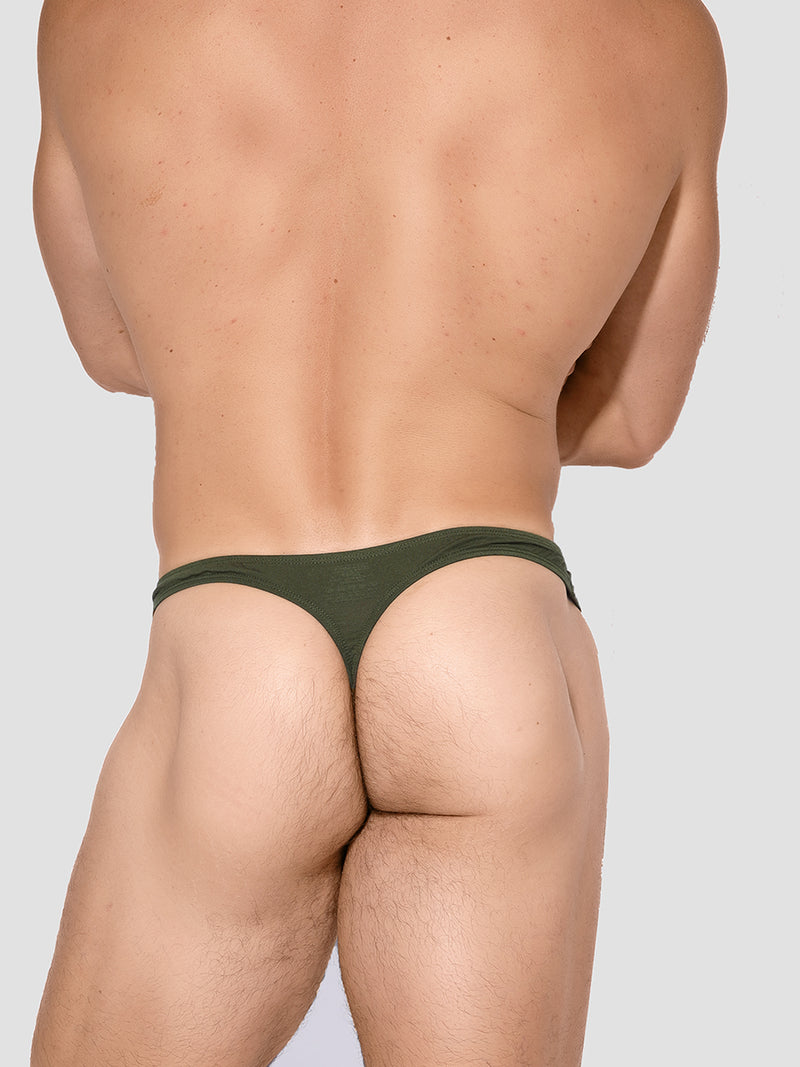 men's green modal bikini thong - Body Aware