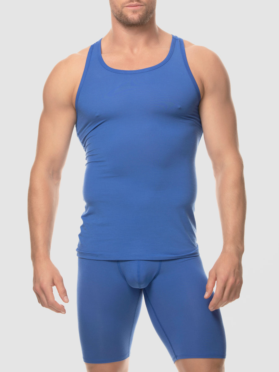Men's blue modal tank top