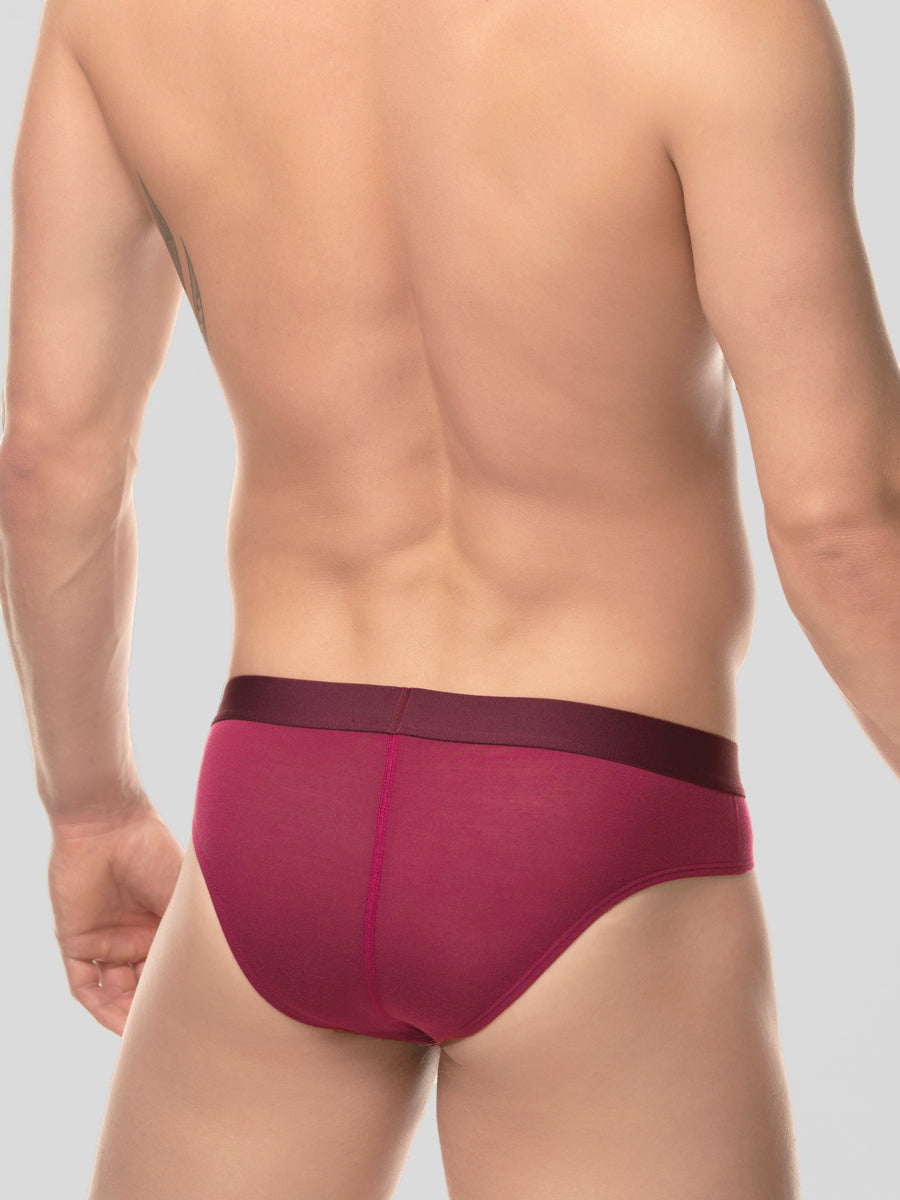 men's red modal brazilian bikini briefs