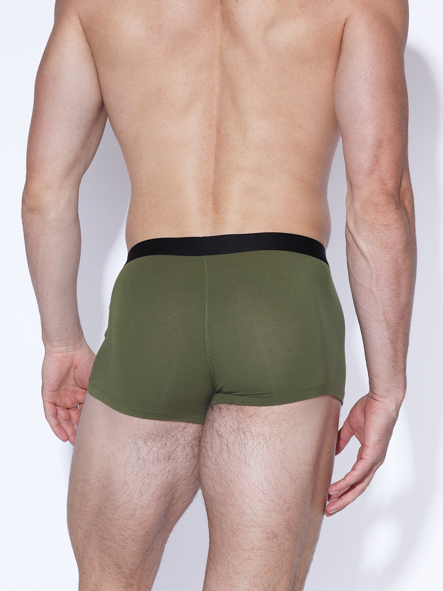 men's green soft modal boxer briefs - Ace + Indigo