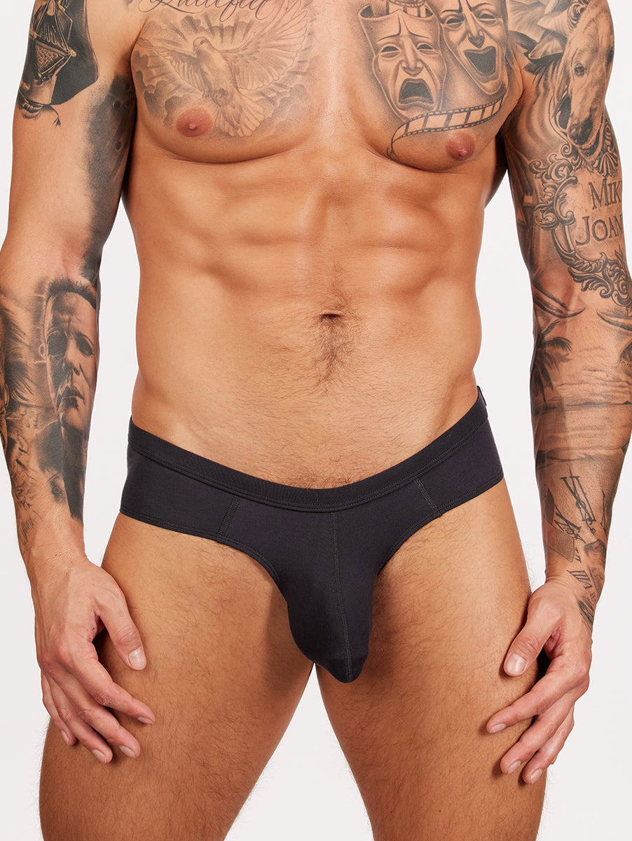 men's black modal brazilian briefs - Body Aware