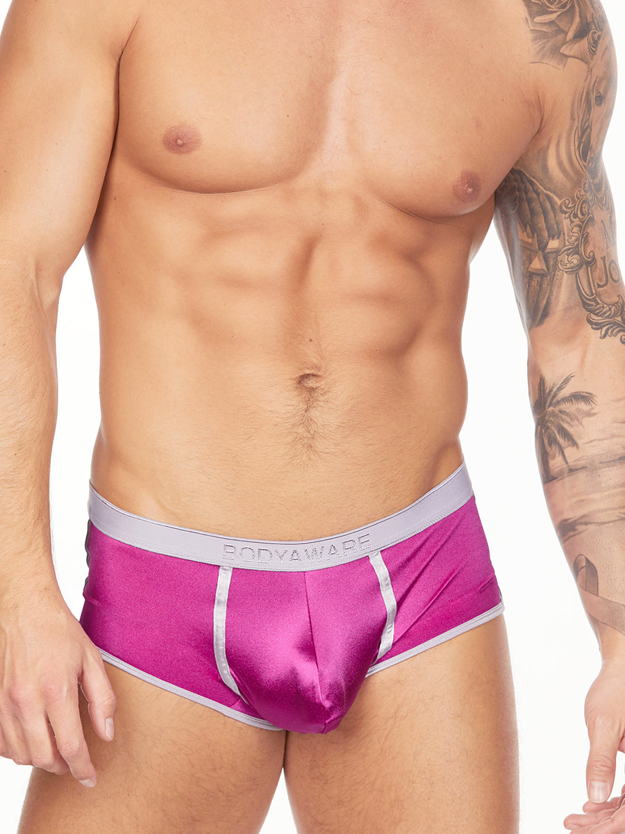 men's pink satin boxer briefs