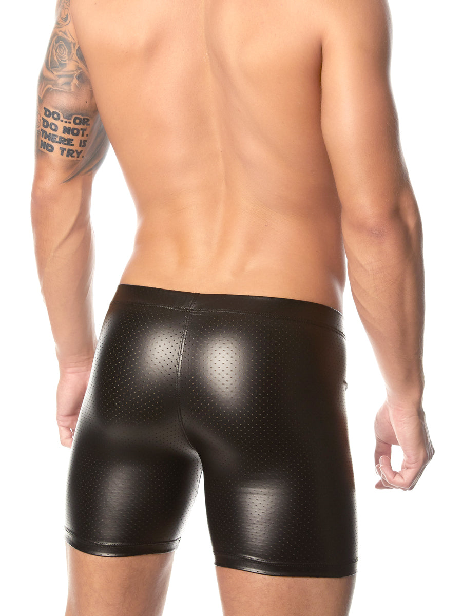 Men's pleather bike shorts