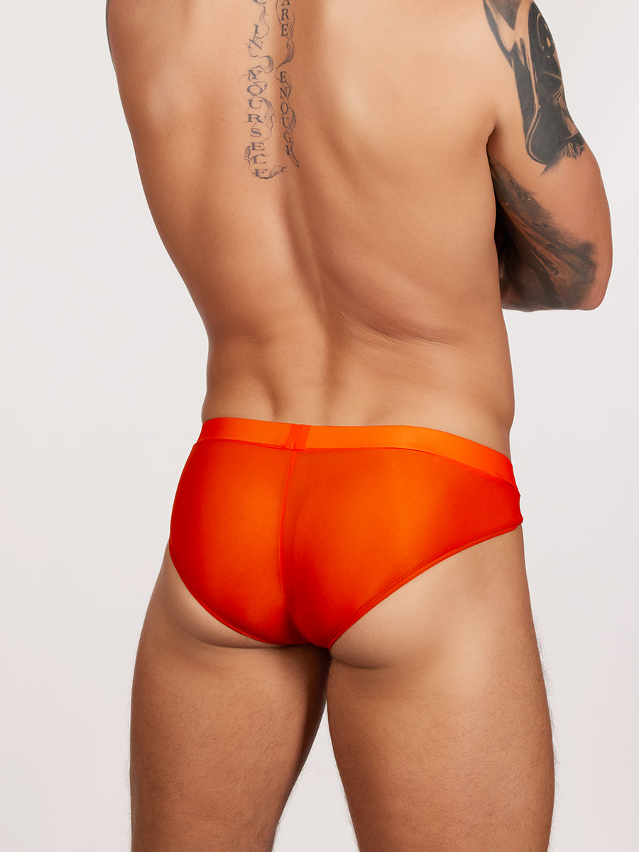 men's orange mesh briefs - Body Aware