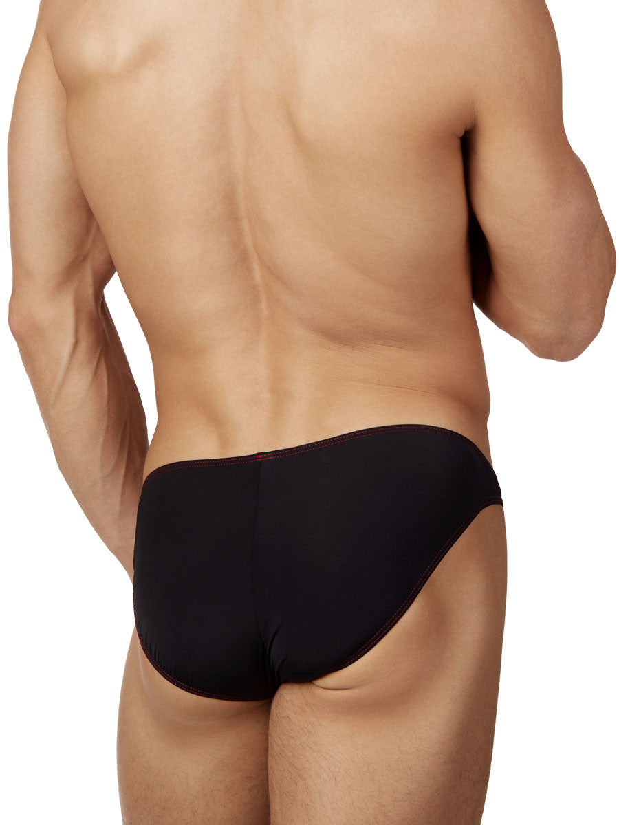 Men's black bikini sport brief