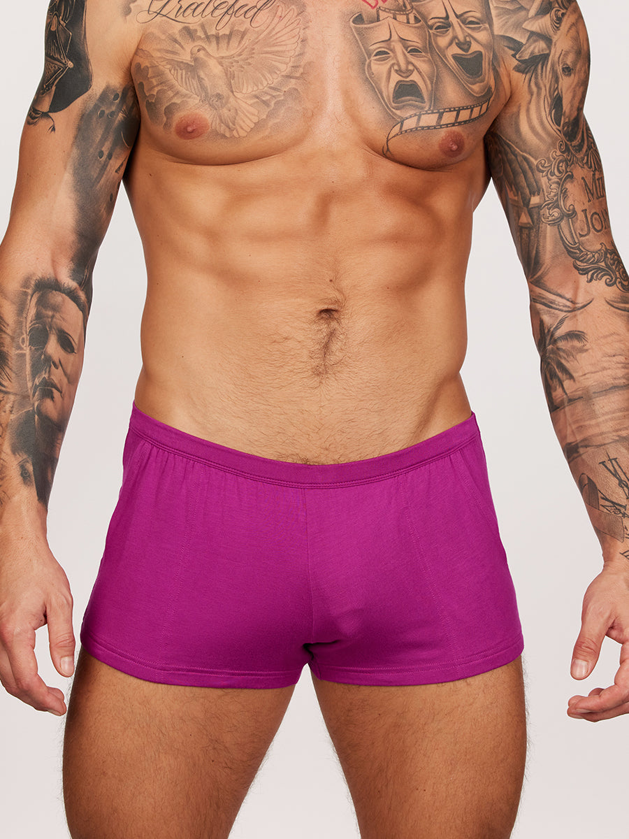 men's pink modal shorts - Body Aware