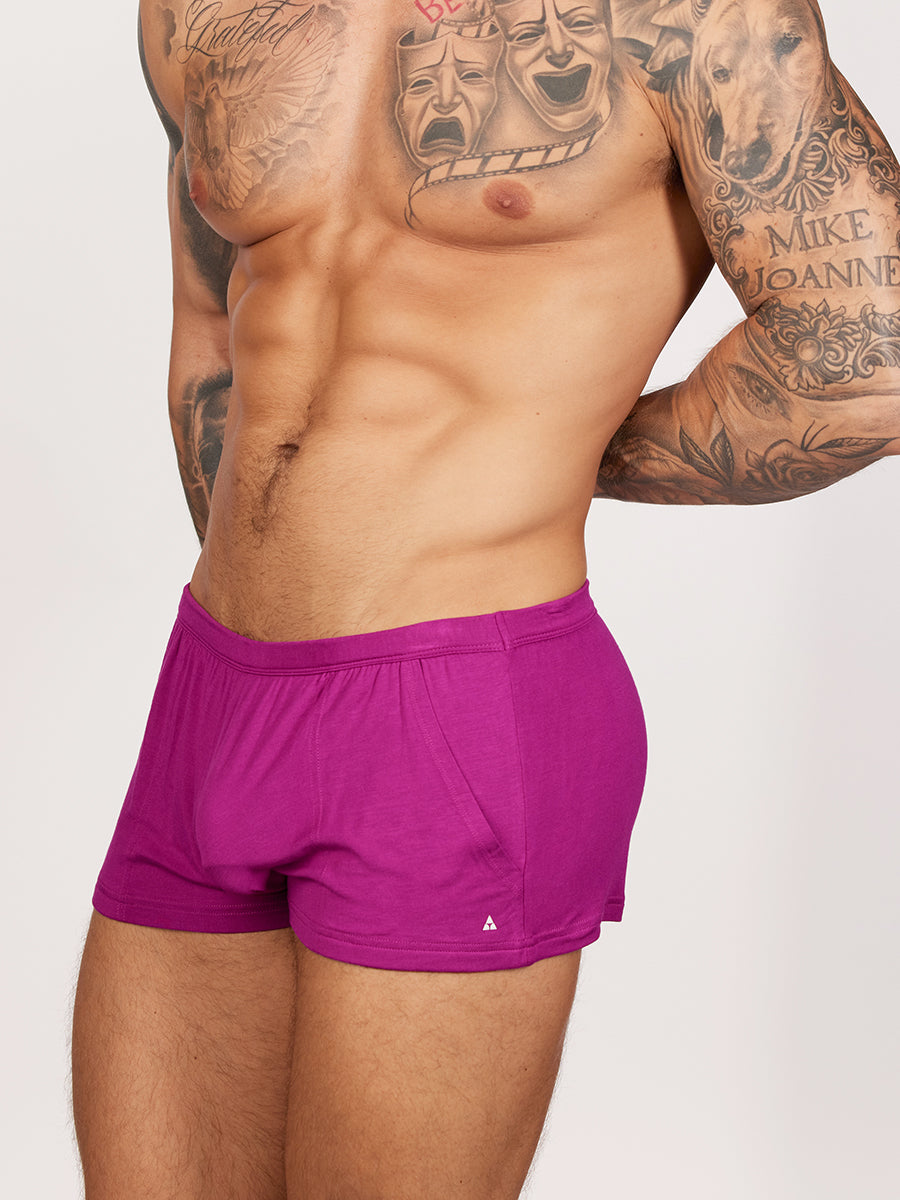 men's pink modal shorts - Body Aware
