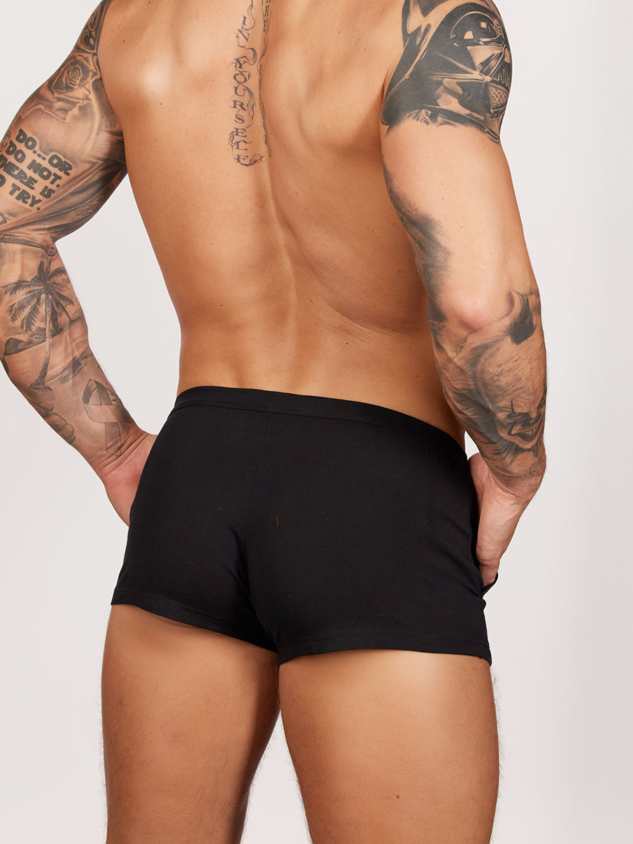 men's black modal shorts - Body Aware