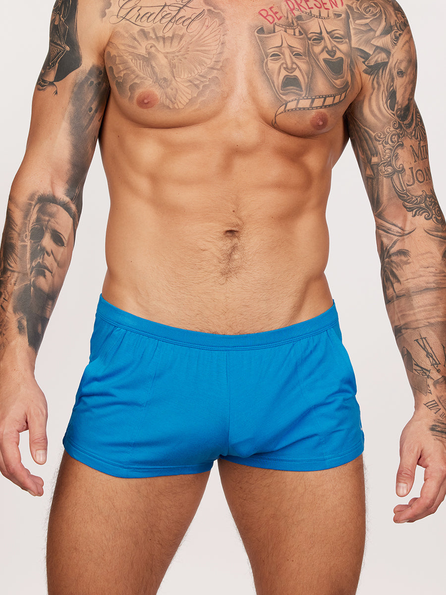 men's blue modal shorts - Body Aware