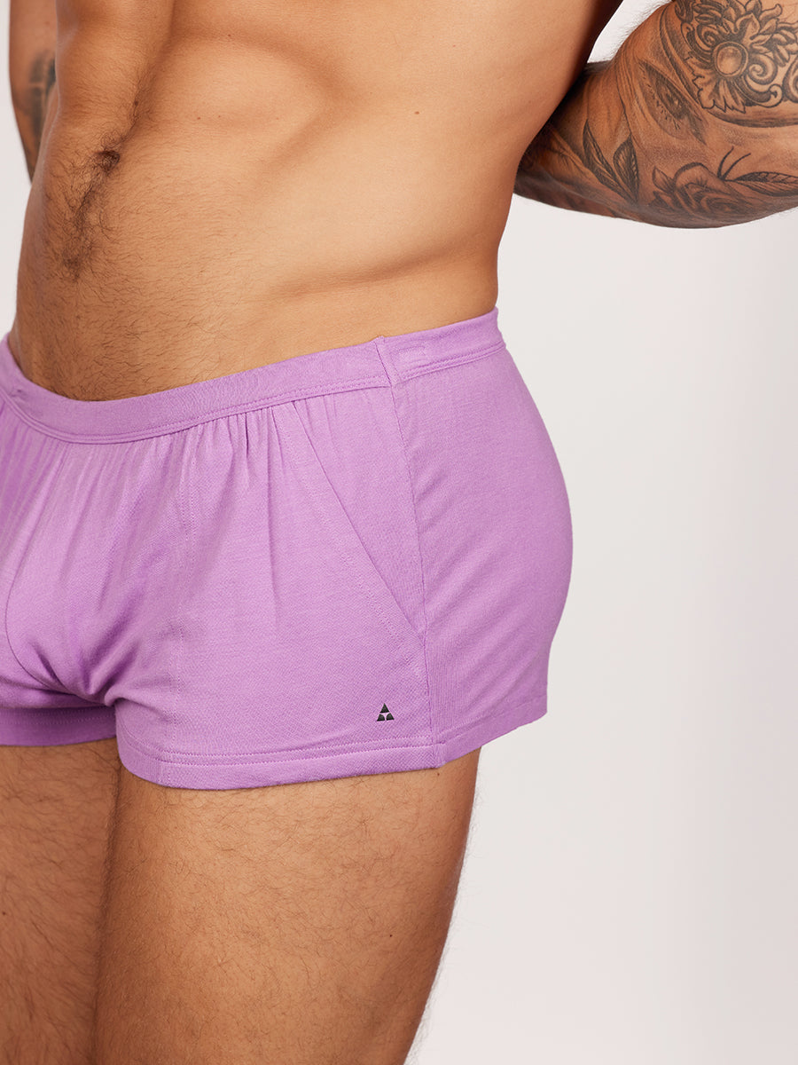 men's purple modal shorts - Body Aware