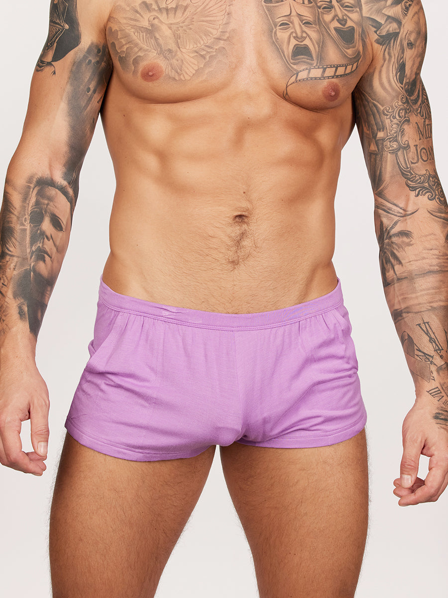 men's purple modal shorts - Body Aware