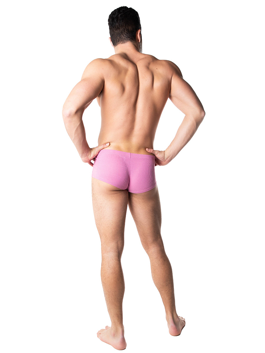 men's pink ribbed boxer briefs - Body Aware