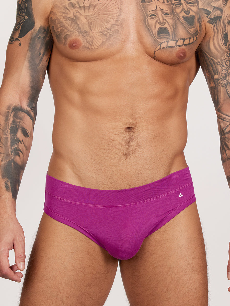 men's pink modal briefs - Body Aware