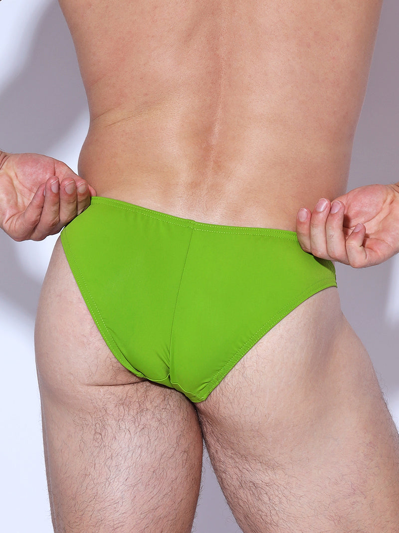 men's green tanga swim briefs - Body Aware