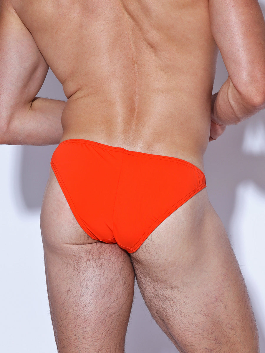 men's orange swim tanga - Body Aware