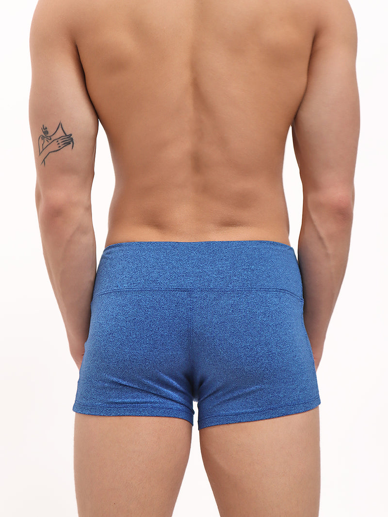 men's blue yoga shorts - Body Aware