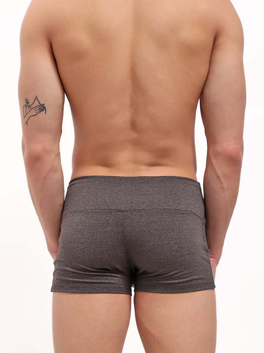 men's grey yoga shorts - Body Aware