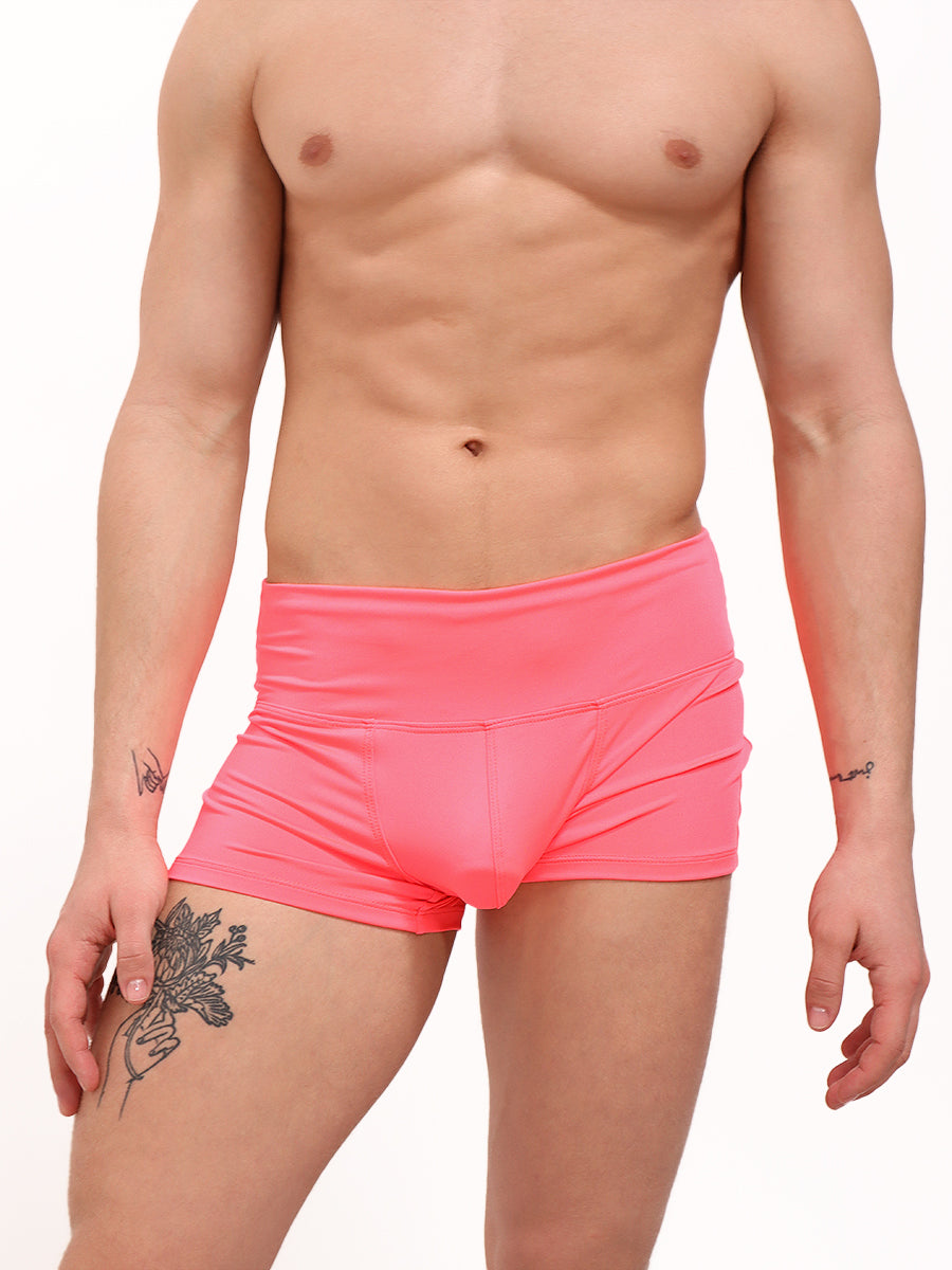 men's pink yoga shorts - Body Aware
