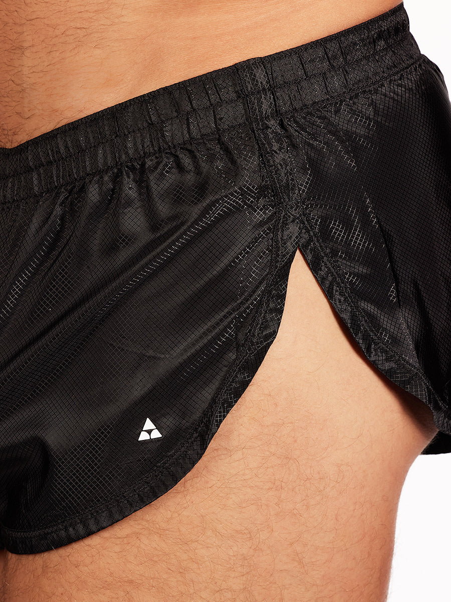 men's black nylon shorts - Body Aware