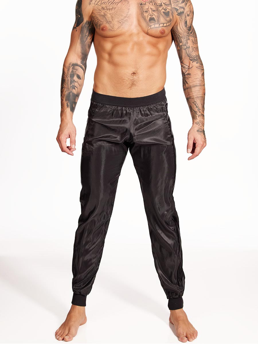 men's black nylon pants - Body Aware