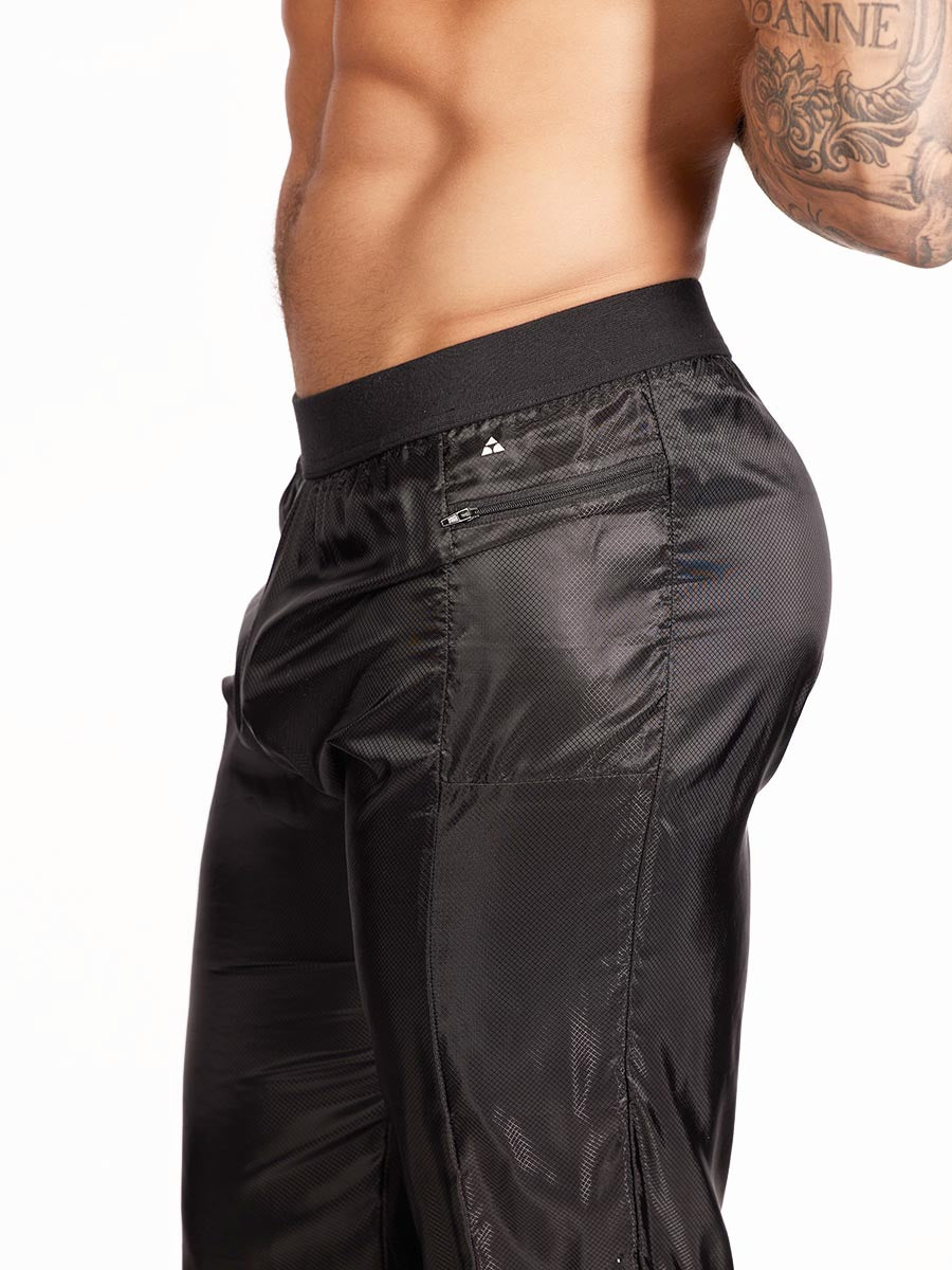men's black nylon pants - Body Aware