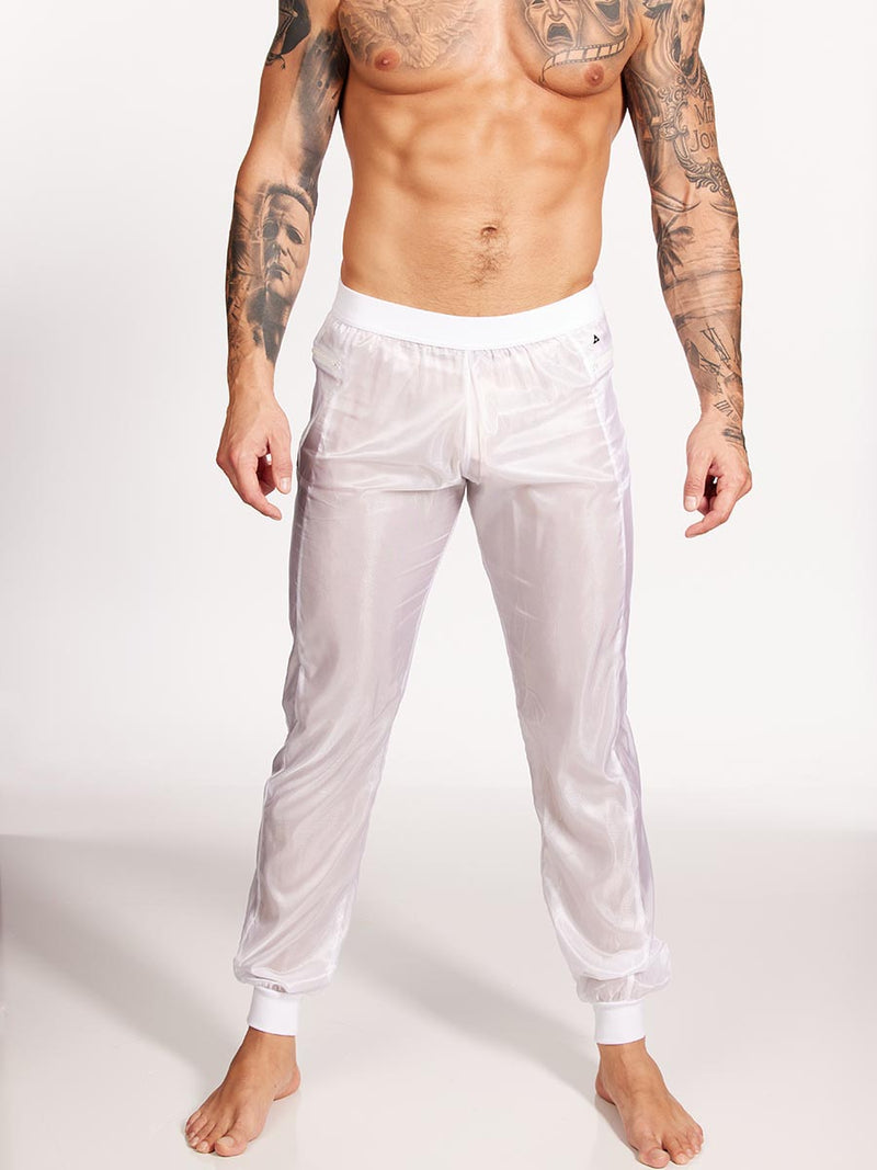 men's white nylon pants - Body Aware
