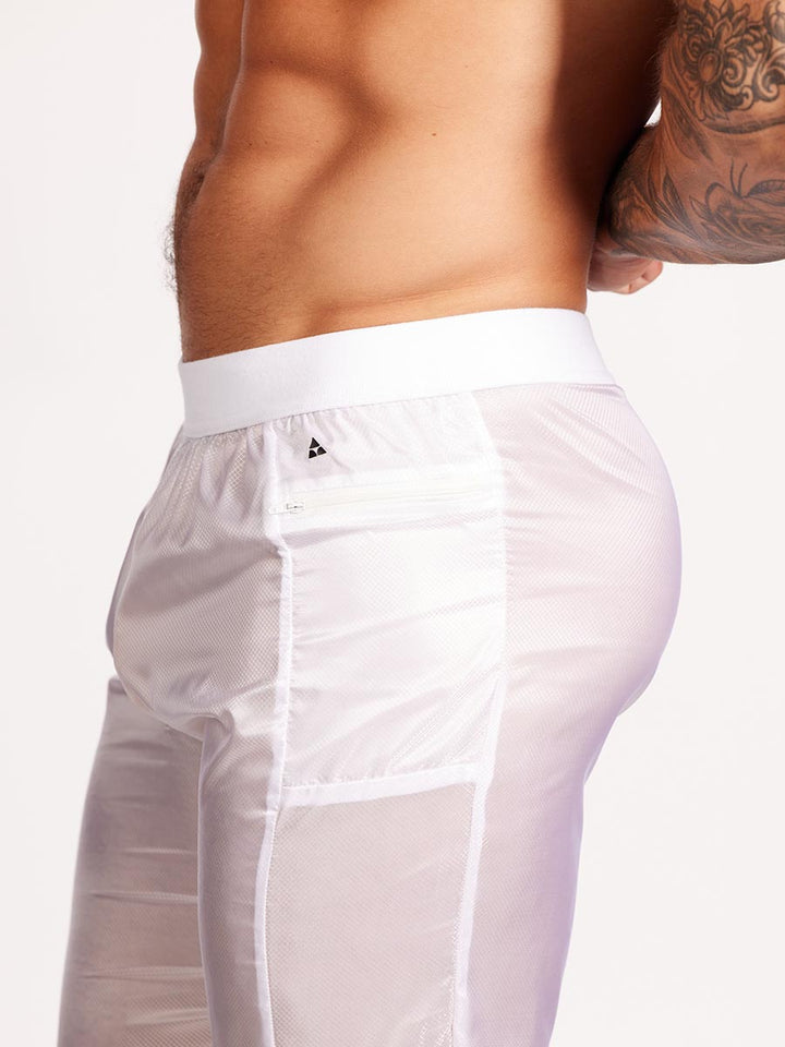 men's white nylon pants - Body Aware