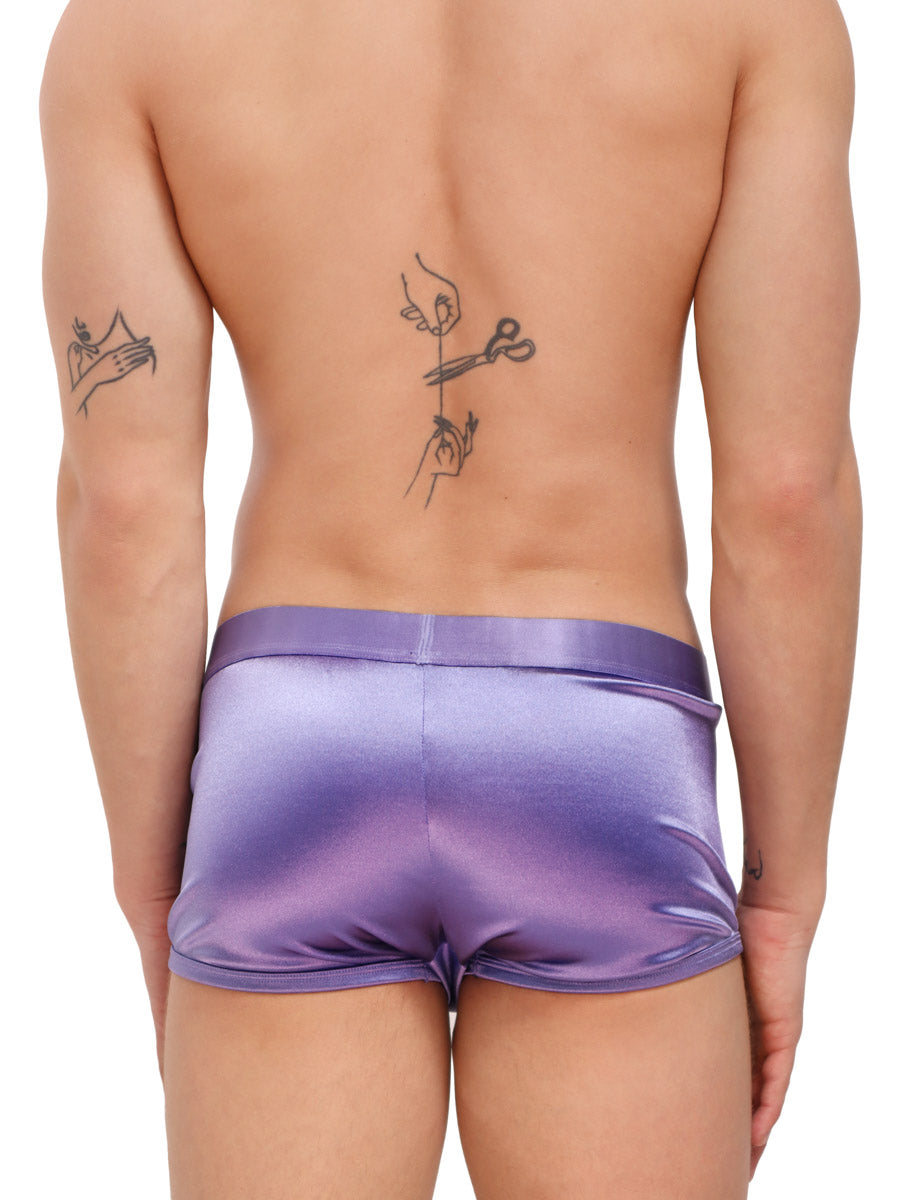 men's purple satin boxer briefs - Body Aware
