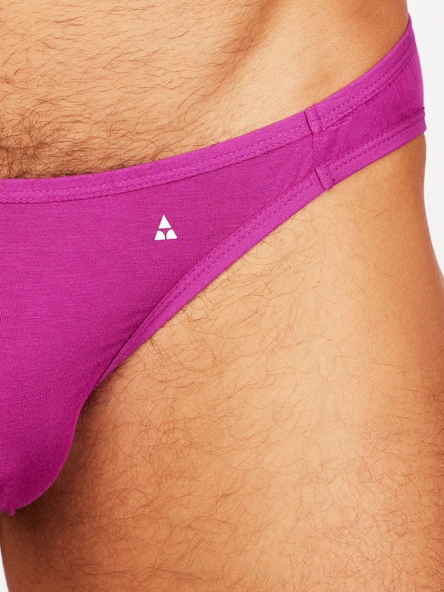 men's pink modal bikini briefs - Body Aware