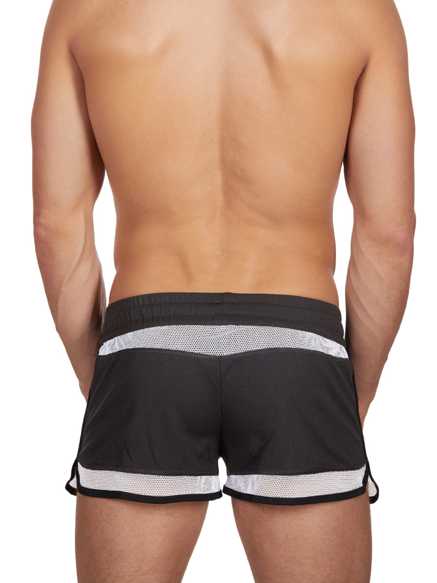 Men's black sports shorts