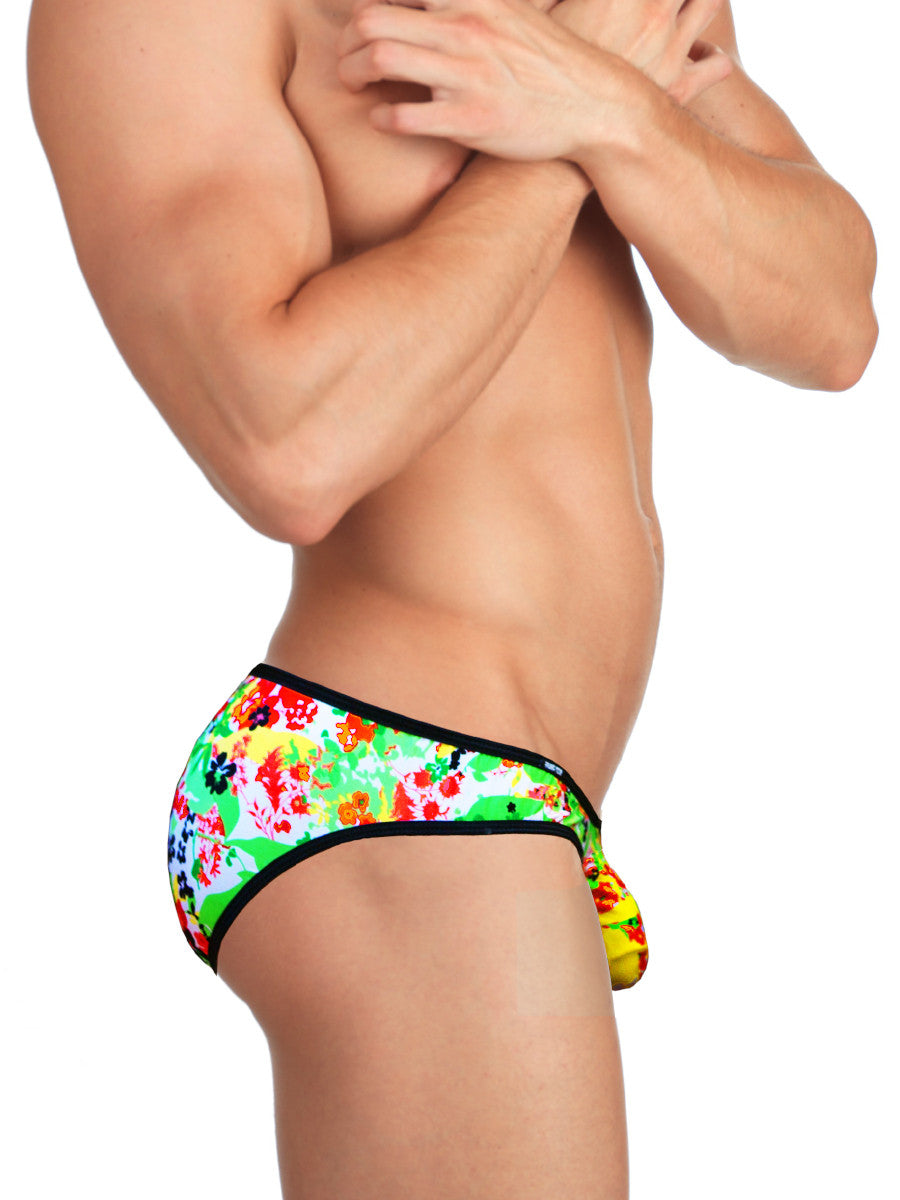 Men's floral pattern brief panties