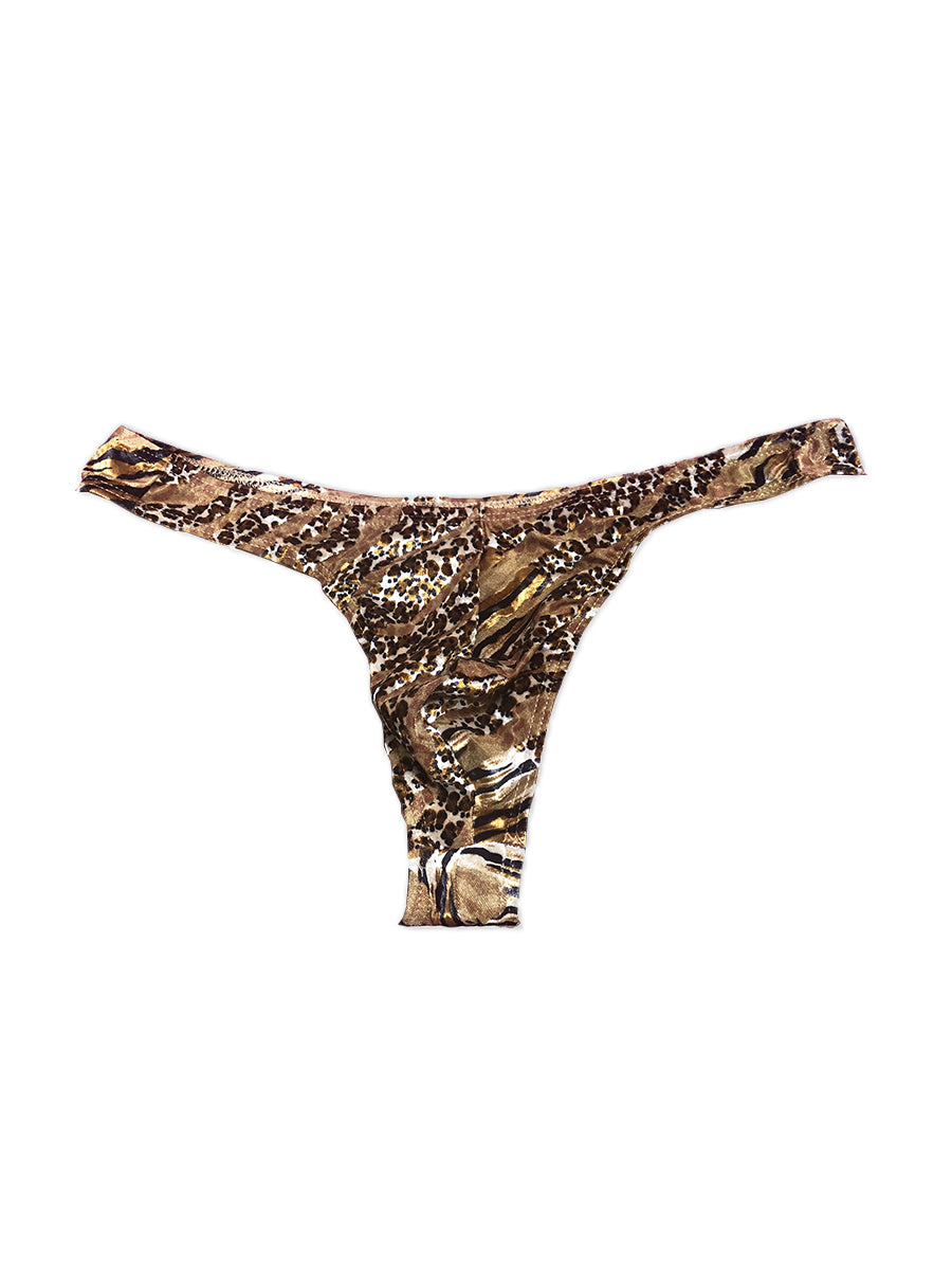 men's tiger print thong underwear